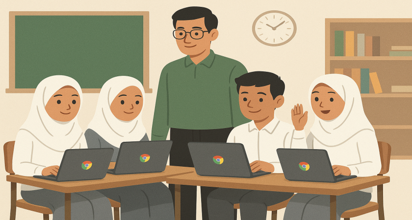 Pembelajaran Inovatif di SMA Islam Nurul Khalil dengan Media Chromebook